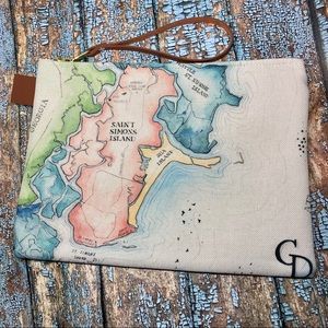 GD Map Pouch of Saint Simons Island 🌴